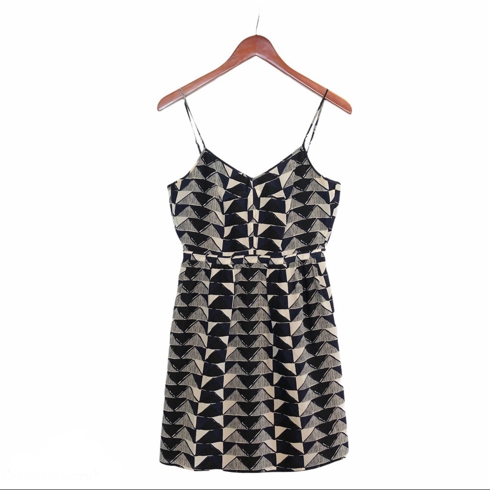 🌈 6/$60, Madewell Mini Dress, Nvy Blu, Blk/Crm, 4